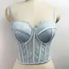 Sujetador Camisola de Encaje Más Vendido Transfronterizo para Usar como Prenda Exterior, Hermoso Diseño de Espalda, Sujetador Tubo Push-Up, Ropa Interior para Fiestas, Bares, Sujetador de Ballena