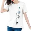 Nueva Camiseta de Verano para Mujer Talla Grande, Manga Corta, Corte Holgado, Talla Grande, Top Estampado Holgado Nuevo de Verano para Mujer 2026