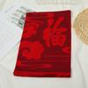 Bufanda Roja Rojo China Bufanda de Festival Regalo de Cumpleaños Cachemira Ping An Fu LOGO Rojo Estampado