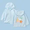 Ropa de protección solar para bebé verano fina ropa de protección solar para niños ropa para la piel cárdigan para bebé abrigo ropa para aire acondicionado con capucha al por mayor