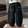 Calça de algodão com corte curvo para meninos, primavera e outono, estilo coreano, elegante e moderna, calça casual versátil para crianças, calça de bebê, comércio exterior