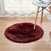Alfombra de Piso Imitación Lana Redonda Blanca para Hogar Sala de Estar Sofá Dormitorio Mesita de Noche Cojín Alfombra Fábrica Venta al por Mayor