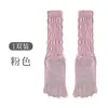 Calcetines de yoga antideslizantes con agarre, calcetines de cinco dedos para fitness y ejercicio, calcetines de verano transpirables para mujer para Pilates con dedos separados