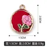Flor de rosa de goteo de aceite individual, colgante para pulsera, collar, accesorio de charm DIY, disponible para pedidos al por mayor mixtos, directo del fabricante, transfronterizo