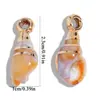 21 Tipos de Colgantes para Joyería de Acrílico Dorado Láser Imitación Nácar, Colgantes de Caracola, Accesorios para Joyería DIY Serie Oceánica