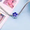 Venda Quente Transfronteiriça 8 Pingando Cor de Óleo Flor de Cerejeira Liga Miçanga Furo Grande Pulseira de Miçangas Acessórios de Joalheria DIY Miçanga Furo Grande