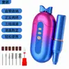 Cargador Pulidor de Uñas Portátil Almacenamiento de Cabezal de Lijado Eliminación Rápida de Uñas Moldeado de Uñas Cabezal de Lijado Máquina para Arte de Uñas Lijadora Eléctrica de Uñas