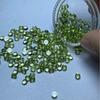 Olivino Natural Base Plana Superficie Lisa Redondo 2MM 2. 5MM 3M M Joyería con Piedra Olivino Verde