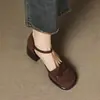 Nuevas Sandalias Caladas para Mujer Casual Hebilla Negra Suela de Goma Suave Talla Grande Zapatos de Verano para Mujer Sandalias de Tacón Alto