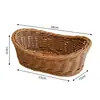 Cesta de lanches para sala de estar estilo japonês de rattan sintético, cesta de armazenamento, cesta de armazenamento de ovos para cozinha, cesta de frutas, cesta de pão, bandeja de lanches e frutas