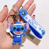 Llavero de Puntada de Alta Calidad Muñeca de Plástico Suave PVC Creativo Lilo y Stitch Colgante para Llave de Coche Regalo