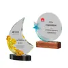 Reunión anual de la empresa de empleados destacados medallas premios adornos de recuerdo de temporada de graduación trofeos de cristal nuevos y creativos regalos