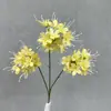Orquídea artificial 3D de tres cabezas, flor de seda para decoración de pared de flores de boda, arreglo floral para el hogar, flor artificial de la especie *Alocasia*, venta al por mayor transfronteriza