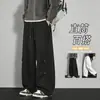 Pantalones de registro de algodón elástico personalizados/de venta caliente para otoño con remaches, nuevos pantalones de trabajo funcionales para hombre en blanco y gris