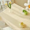 Toalha de mesa de renda Mesa de centro Toalha de mesa de jantar de luxo de alta qualidade Toalha de mesa redonda Retangular Atmosfera branca Sense Pano Sala de estar doméstica