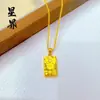 Collar Colgante Cuadrado Pequeño de Gato de la Suerte Hielo Triturado Estilo Nuevo para Mujer, Cadena para Clavícula Exquisita Linda de Lujo Ligero Venta al por Mayor