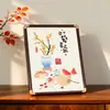 Novo Porta-Retrato Estilo Chinês com Cantos de Cobre Imitado e Acabamento em Nogueira, Sensação de Alto Padrão, 6 Polegadas, 7 Polegadas, Porta-Retrato A4, Ornamento de Mesa, Para Pendurar na Parede