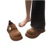 Sapatos Femininos Fashion Versáteis Estilo College com Solado Grosso 2026 Outono Novo Japonês Aumenta Altura Slip-On Birkenstock Casuais