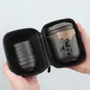 Conjunto de Chá Presente Conjunto de Chá Portátil para Viagem Zisha Vidro Copo Rápido Copo de Justiça Uma Panela Seis Copos Separação de Água e Chá Conjunto Completo