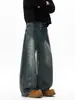 Jeans de pierna ancha con curva estilo retro americano, colección de otoño para hombre, pantalones anchos de corte holgado de moda, pantalones casuales de talla grande para adolescentes