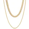 Collar de Cadena Hueso de Serpiente Dorado de Doble Capa Retro Europeo para Mujer Cadena para Clavícula Exagerada de Nicho de Lujo Ligero Accesorios
