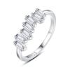 Anel de Prata 925 Estilo Japonês e Coreano Feminino Simples Fashionável Quadrado Desalinhado Anel de Dedo Açúcar Popular na Internet Ins Anel de Diamante de Alta Qualidade