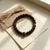 Rosario de palo de rosa de hoja pequeña de 6 mm (108 cuentas) combinado con un brazalete de jade Hetian hecho a mano, adecuado tanto para hombres como para mujeres, al por mayor