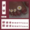 Pétalos de Flores Blancas Francesas Color Azul Leche, Parches Versátiles y Dulces para Uñas de los Pies Estilo Ins Europeo y Americano, Removibles 24 Piezas
