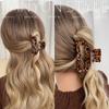 Estampado de Leopardo Moderno Pinza para el Pelo Cuadrada Hueca para Mujer Pinza Trasera para el Cabello de Ácido Acético Imitación Nueva Moda Transfronteriza Tocado Accesorios para el Cabello de Mujer