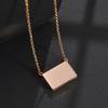 Colar Feminino Ins Estilo Nicho Design Sense Criativo Gravura Envelope Puxável Corrente Clavícula Aço Inoxidável Corrente de Pescoço de Casal