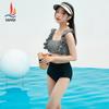 Traje de Baño de Dos Piezas para Mujer 2022 Nuevo Popular Sexy Triángulo Cubre Caderas Cuello Cuadrado Volantes Traje de Baño Vacacional para Aguas Termales