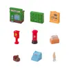 Cabine de correios retro criativa em miniatura para paisagem DIY casa de bonecas acessórios de decoração para casa ornamento de mesa de escritório