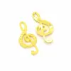 Atacado DIY Acessórios para joias em liga metálica pingente nota pulseira chaveiro pingente pequeno decorativo P203