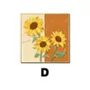 Pintura Decorativa Girassol Estilo Creme para Sala de Estar Pintura para Pendurar na Parede de Fundo de Sofá de Alto Padrão Pintura de Parede Minimalista Moderna para Restaurante