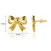 Europa y Estados Unidos nuevo anillo de lazo chapado en oro de 18 quilates acero inoxidable simple moda Joker anillo fabricantes venta al por mayor