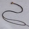Cordón para Colgante de Jade de 1.5mm Cordón con Hebilla de Paz de Jadeíta Cordón para Colgante Simple de Guanyin Jade Hetian Ámbar de Cristal Oro