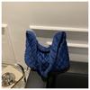 Otoño e Invierno 2023 Nuevo Abrigo Sencillo de Algodón Tela Bolso de Hombro Suave Bolso de Axila Retro Bolso Cruzado Moda Portátil Bolso de Mujer