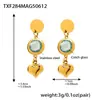 Azucarero Super Brillante Lujo Ligero Corazón Piedra de Cristal Collar Pulsera Acero de Titanio Chapado en Oro Forma de Corazón Conjunto de Joyería para Mujer
