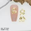 Accesorios para uñas de estilo chino con textura de metal de dragón para Año Nuevo, accesorios retro para taladro de uñas de celebridades de Internet.