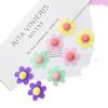 Serie de Flores Coloridas de Acrílico Pasador Accesorios para el Cabello Parche Funda para Teléfono Móvil Parche para Refrigerador Accesorios para Joyería DIY