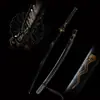Cidade de Longquan Feita à Mão Peça Única Espada Japonesa de Samurai Aço de Alto Manganês Espada Iai Espada Longa Oriental Katana de Cobra Sem Fio