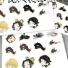 Anime de dibujos animados Demon Slayer mercancía exquisita y elegante Zenitsu Agatsuma Shinobu Kocho popular coleccionable pegatinas de transferencia