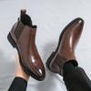 Zapatos de Cuero de Caña Alta para Hombre Estilo Retro de Talla Grande Transfronterizos Tendencia de Moda Botines de Exterior Botines Chelsea de Cuero Venta al por Mayor