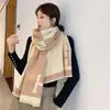 Bufanda para Mujer Otoño e Invierno Nueva Mezcla de Cachemir Color de Doble Cara Cálida Chal Grueso Bufanda Larga de Alta Gama Moderna Para Todo