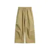 Pantalones Largos Casuales Versátiles de Pierna Recta y Pierna Ancha Unisex con Cuadros de Estilo Americano de Marca de Moda Primavera K134