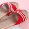 Venta al por mayor 2026 Verano Pantuflas de Lino para Mujer, Para Todas las Estaciones, Punta Abierta, Antideslizantes, de Interior, Tejidas, Pantuflas de Lino para Hombre