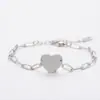 Pulsera de Acero Inoxidable con Forma de Corazón para Pulso Transfronterizo Pulsera de Clip de Papel Europea y Americana Material en Blanco Pulsera de Regalo Navideño Venta al por Mayor
