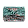 18cm Europeu e Americano Transfronteiriço Estampado Cruz Yoga Esportes Faixa de Cabelo Laço Nó Retrô Castanha Lado Largo Tie Dye Faixa de Cabeça Turbante