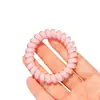 Anillo para el Cabello Pulsera de Color Gelatina Translúcida Tipo Cable Telefónico Pulsera Elástica para el Cabello Serigrafiada Macarrón Banda para el Cabello Adorno para la Cabeza