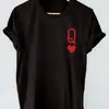 Camiseta Informal de Manga Corta con Cuello Redondo y Estampado de Corazones, Tejido de Punto de Poliéster, Estampado Geométrico, Camiseta para Mujer - Todas